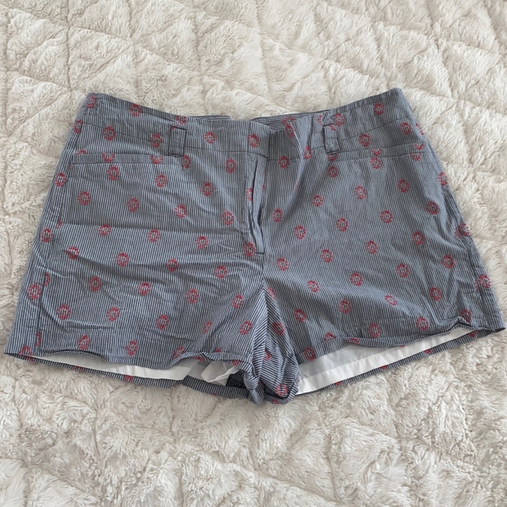 Blue/grey striped shorts